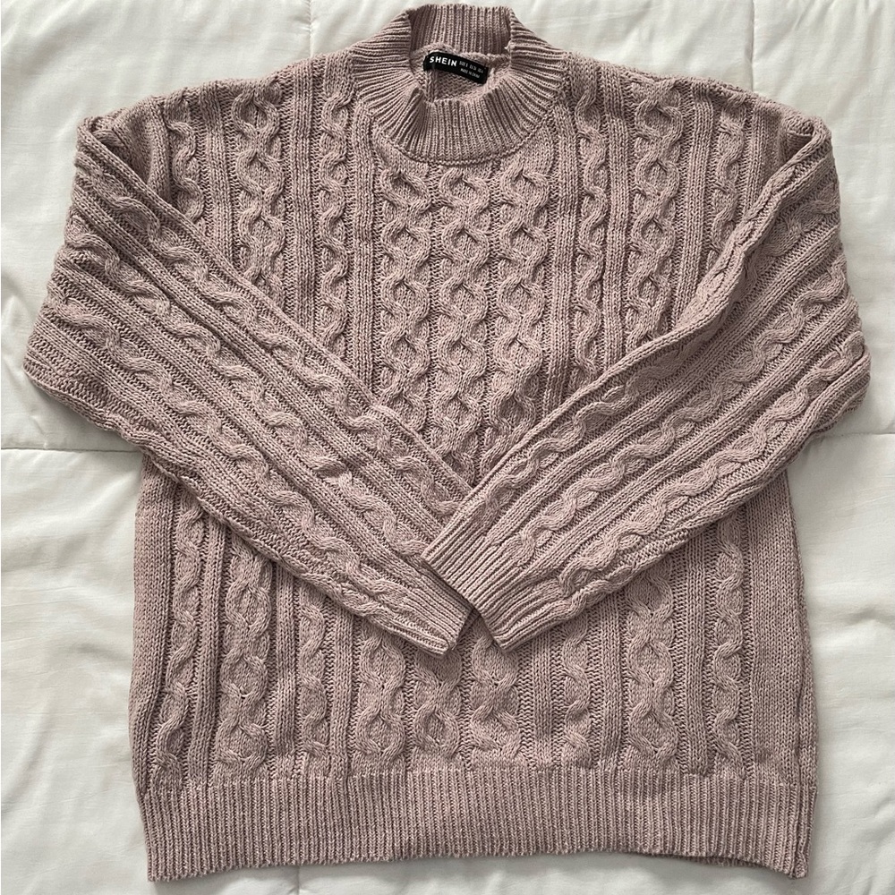 SHEIN Knitted High Neck Sweater